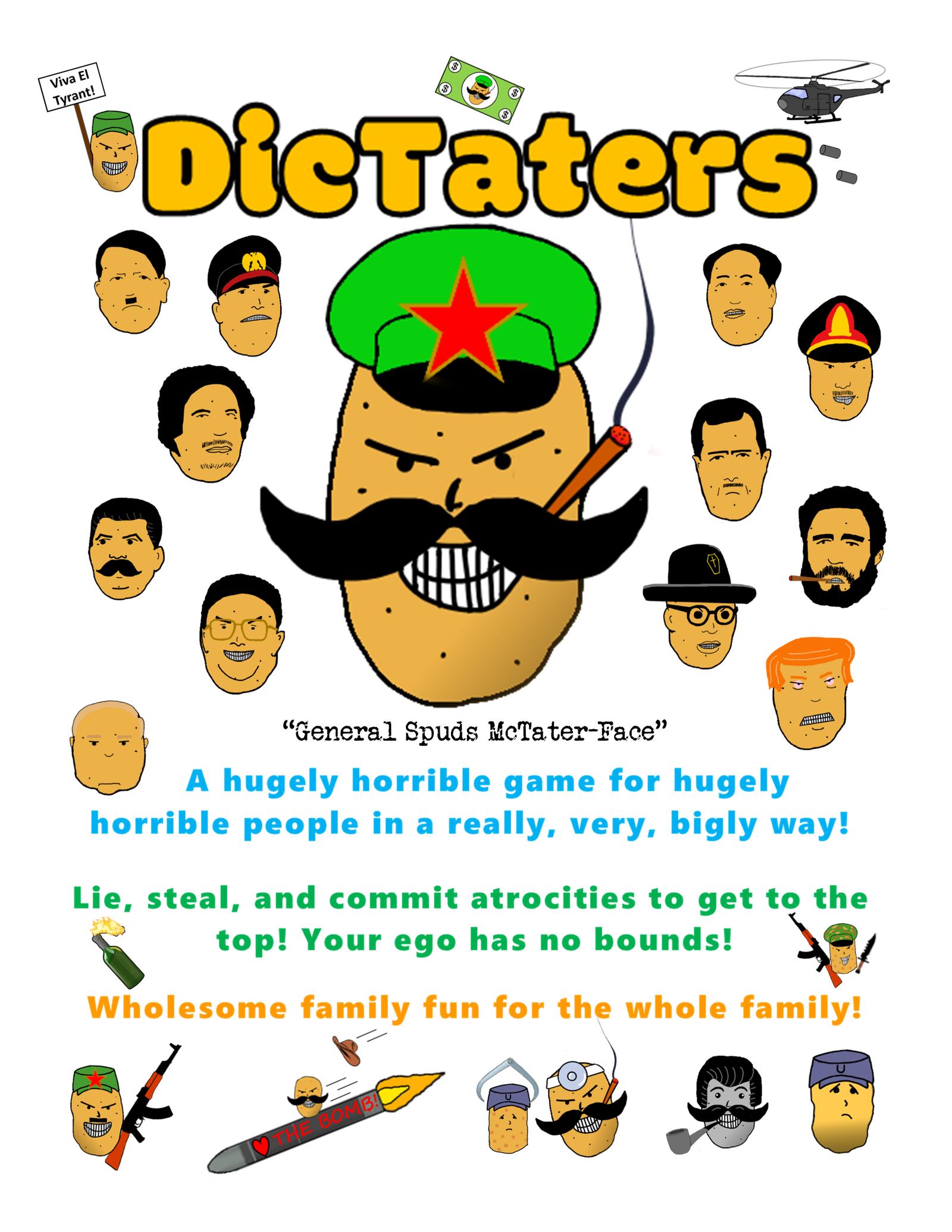DicTaters game card and box artwork display